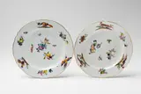 A pair of Meissen porcelain plates from a dinner service made for Frederick II by Meissen Royal Porcelain Manufactory, sold Apr 2018