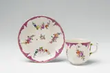 A Berlin KPM porcelain cup from a coffee service with puce mosaic borders by Königliche Porzellanmanufaktur Berlin Kpm, sold Apr 2018
