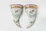 A pair of Berlin KPM porcelain cornucopia wall vases by Königliche Porzellanmanufaktur Berlin Kpm, sold Apr 2018