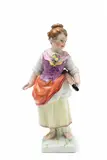 A Berlin KPM porcelain figure of a girl with a stringed instrument by Königliche Porzellanmanufaktur Berlin Kpm, sold Apr 2018