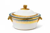A Berlin KPM porcelain tureen from the Blue Ribbon service by Königliche Porzellanmanufaktur Berlin Kpm, sold Apr 2018