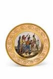 A Berlin KPM porcelain plate with French soldiers by Königliche Porzellanmanufaktur Berlin Kpm, sold Apr 2018