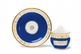 A Berlin KPM porcelain cup and saucer with a patriotic inscription by Königliche Porzellanmanufaktur Berlin Kpm, sold Apr 2018