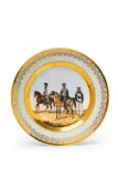 A Berlin KPM porcelain plate with Prussian Hussars by Königliche Porzellanmanufaktur Berlin Kpm, sold Apr 2018