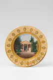 A Berlin KPM porcelain plate depicting the Mausoleum in Charlottenburg by Königliche Porzellanmanufaktur Berlin Kpm, offered Apr 2018