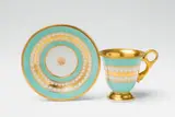 A Berlin KPM porcelain Biedermeier cup with a dolphin-form handle by Königliche Porzellanmanufaktur Berlin Kpm, sold Apr 2018