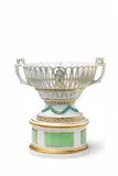 A Berlin KPM porcelain dessert basket on stand by Königliche Porzellanmanufaktur Berlin Kpm, sold Apr 2018