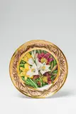 A Berlin KPM porcelain plate with coloured lily flowers by Königliche Porzellanmanufaktur Berlin Kpm, sold Apr 2018