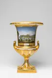 A Berlin KPM porcelain krater-form vase with views of Potsdam by Königliche Porzellanmanufaktur Berlin Kpm, offered Apr 2018