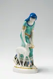 A Berlin KPM porcelain figure of an Egyptian lady with a deer by Königliche Porzellanmanufaktur Berlin Kpm, sold Apr 2018