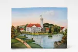 A Berlin KPM porcelain plaque with a view of a manor house by Königliche Porzellanmanufaktur Berlin Kpm, sold Apr 2018
