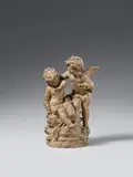 Hippolyte Moreau, A terracotta figure of a boy with a putto