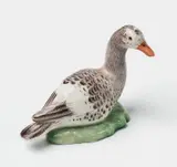 Fürstenberg, A small Fürstenberg porcelain figure of a sitting goose