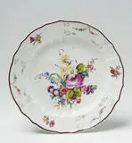 Fürstenberg, A Fürstenberg porcelain key with floral decor