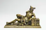 Johann Martin Romsteck, A patinated bronze figure of the recumbent Mercury