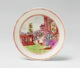 A Meissen porcelain saucer with a Chinoiserie scene by Meissen Royal Porcelain Manufactory, sold Nov 2017