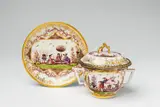 An early Meissen porcelain ecuelle and saucer by Meissen Royal Porcelain Manufactory, sold Nov 2017