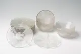 Set of eight Lalique pressed glass bowls and twelve plates "en Pissenlit" by René Lalique, offered Nov 2017