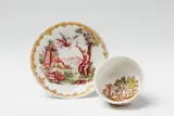 A Meissen porcelain cup and saucer with "hausmaler" decor by Meissen Royal Porcelain Manufactory, offered Nov 2017