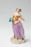 A Meissen porcelain figure of a seamstress by Meissen Royal Porcelain Manufactory, sold Nov 2017