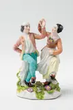 A Meissen porcelain group of dancing peasants by Meissen Royal Porcelain Manufactory, offered Nov 2017