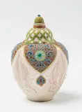 An ovoid Sèvres porcelain bottle by Taxile Doat by Sèvres, sold Nov 2017
