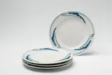 Henry van de Velde, Four Meissen porcelain dinner plates designed by Henry van de Velde