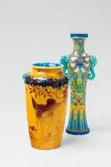 Two Chinoiserie faience vases by Théodore Deck, sold Nov 2017