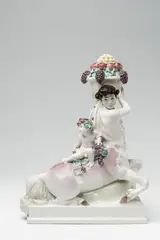 Wilhelm Widemann, A Berlin KPM porcelain model of a centaur with the young Bacchus