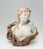 Albert-Ernest Carrier-Belleuse, A biscuit porcelain bust of a young woman
