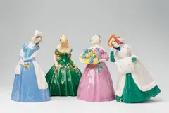 Wiener Werkstätte, Four Vienna ceramic figures as allegories of the seasons