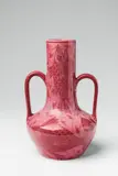 William De Morgan, A two-handled ceramic vase with aquatic decor