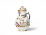 A Zurich porcelain coffee pot with a Swiss landscape by Zürcher Porzellanfabrik in Schooren, sold Nov 2017