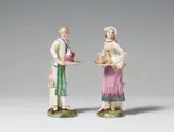 Two Ludwigsburg porcelain figures of a manservant and maid by Ludwigsburg, sold Nov 2017