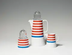 Aldo Rossi, A three-piece porcelain and glass coffee service "Il Faro"