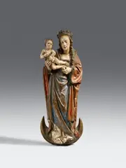 Henrick Douwerman, A carved oak figure of the Virgin and Child on the Crescent, attributed to Henrick Douwerman