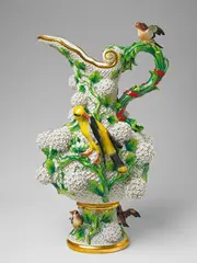A Meissen porcelain ewer with snowball decor by Meissen Royal Porcelain Manufactory, sold May 2017