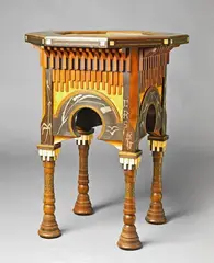 Carlo Bugatti, An inlaid side table by Carlo Bugatti