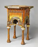 Carlo Bugatti, An inlaid side table by Carlo Bugatti
