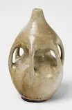 A beige gourd-form feldspar and copper glazed stoneware vase by Steinzeugfabrik und Kunsttöpferei Reinhold Hanke, sold May 2017