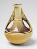 A beige feldspar glazed stoneware Jugendstil vase by Steinzeugfabrik und Kunsttöpferei Reinhold Hanke, sold May 2017
