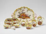David Teniers the Younger, A Berlin KPM porcelain tête à tête with scenes after Teniers