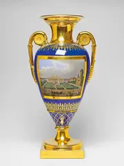 Königliche Porzellanmanufaktur Berlin Kpm, A Berlin KPM porcelain vase with two views of Berlin