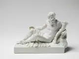 Johann Gottfried Schadow, A Berlin KPM allegorical biscuit porcelain model of the river Thames