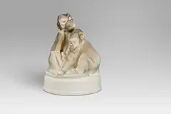 Anton Puchegger, A Berlin KPM porcelain group with monkeys