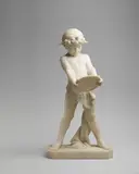 Fritz Heinemann, A small white Carrara marble figure of Narcissus by Fritz Heinemann