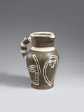 Pichet gravé gris by Pablo Picasso, 1954, Ceramic jug with handle. White clay with grey engobe painting, partially glazed in white and black with incised decor; c, sold Dec 2016
