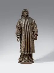 Henrick van Holt, A carved oak figure of St. Lawrence by Henrick van Holt, circa 1530/1540