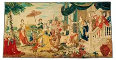 Lodewijk van Schoor, A Brussels wool and silk tapestry with allegories of the Continents