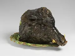 Königliche Porzellanmanufaktur Berlin Kpm, A rare Berlin KPM attributed porcelain tureen formed as a boar's head